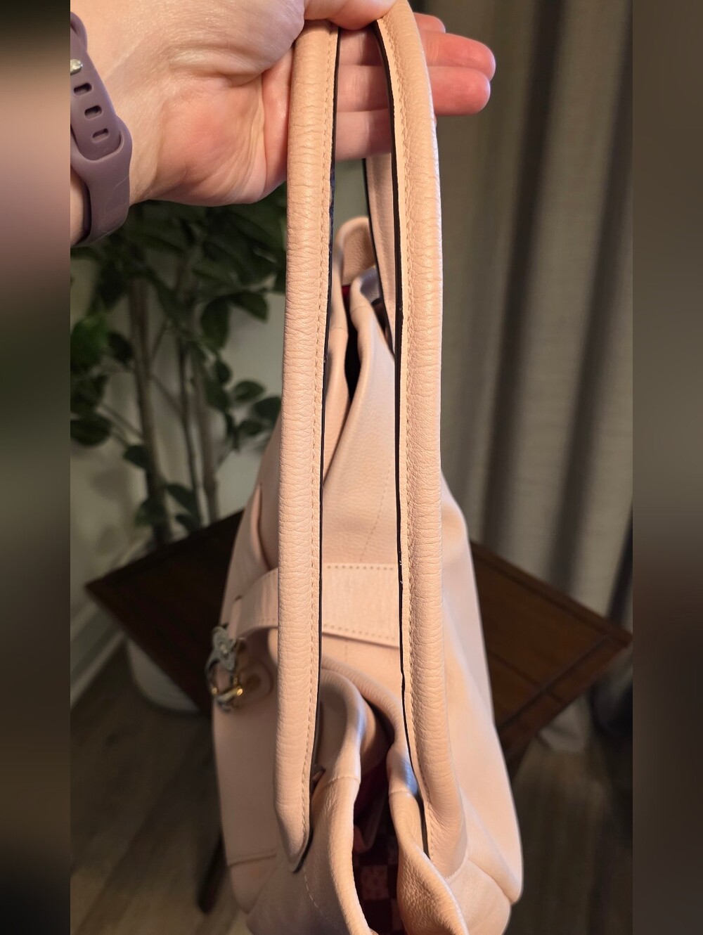 Dooney & Bourke Pink Belvedere Logo Lock Tote Bag, Large, Preloved - Picture 4 of 12